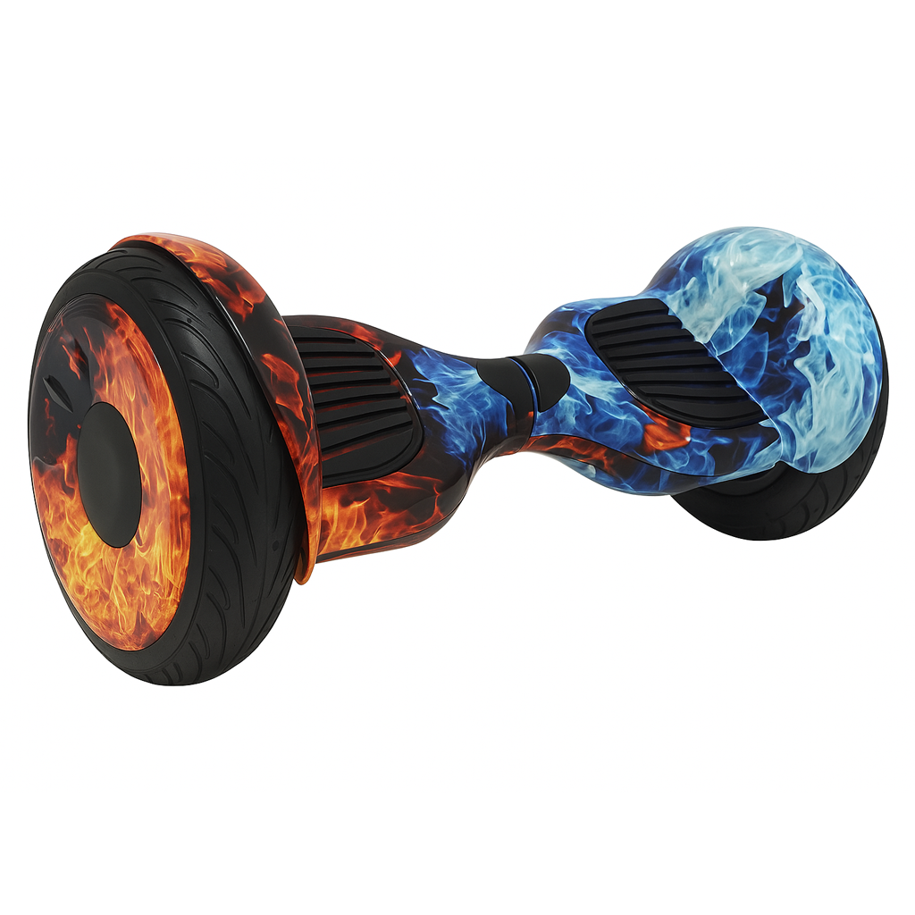 Skate Eletrico Hoverboard 10 Polegadas com Bluetooth - Fogo e Gelo