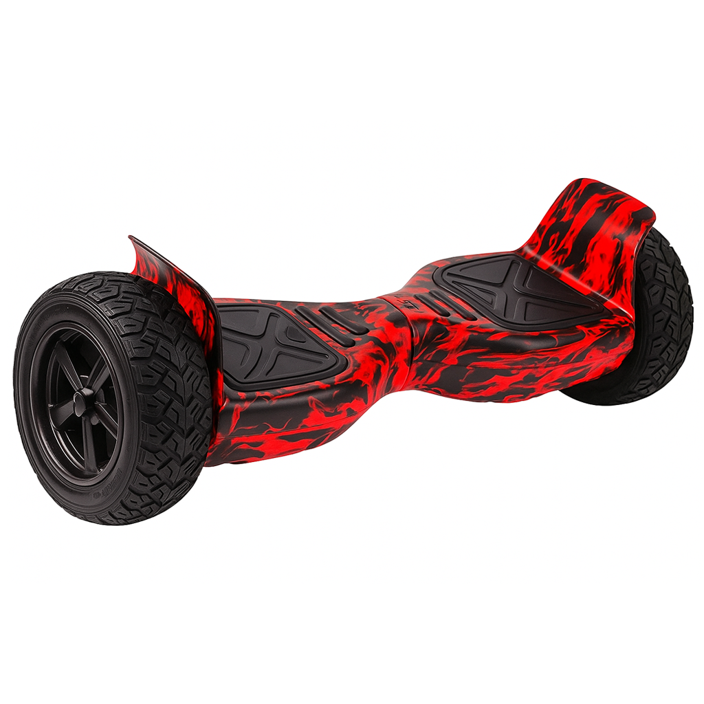Hoverboard 8,5 Offroad com Bluetooth e LEDs - Vermelho Chamas