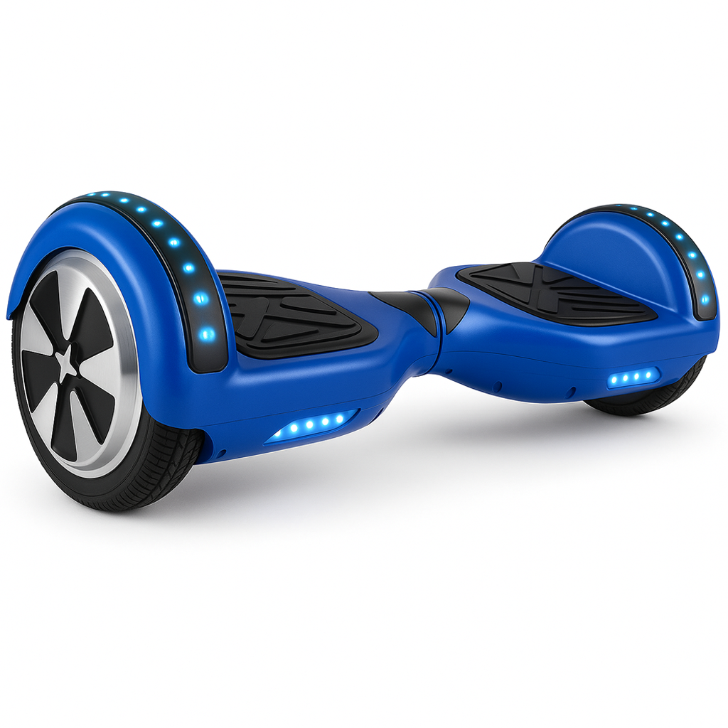 Skate Eletrico Hoverboard 6,5 Polegadas - Azul com Bluetooth e LEDs